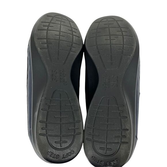 SAS Roamer Comfort Shoes Blue Black Hook & Loop Soft Step Cutout Round Toe 8N - Picture 8 of 9